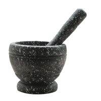 QTCF-Resin Mortar Pestle Tool Set 11 Cm Large Mortar Kitchen Herbs Spices Food Shreding Grinding Tool For Diy Sauce Making Mills