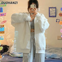 DUOHANZI เสื้อกันหนาวแจ็คเก็ตขนาดใหญ่หลวมฤดูใบไม้ผลิและฤดูใบไม้ร่วง