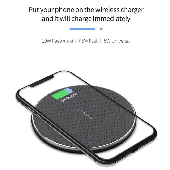 Wireless Charger Fast ChargingPad with LCD Light for iPhone Samsung Qi