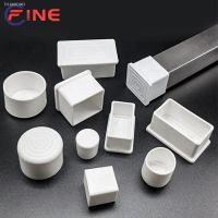 ۩ Round Square Chair Leg Tips Caps White Furniture Foot Table End Covers Pipe Plug Floor Protector Non-slip Bottom Leveling Feet