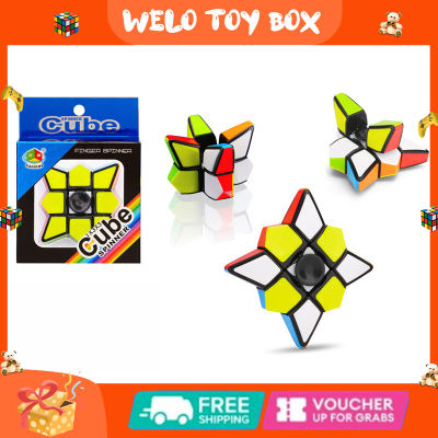 Fanxin 133ปลายนิ้ว Gyro Magic Cube Decompression Spinning Top ปลายนิ้ว Rubiks Cube Toy