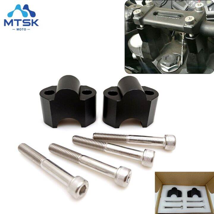 Moto Handlebar Riser Handle Bar Raiser Clamp Backs For Kawasaki Versys