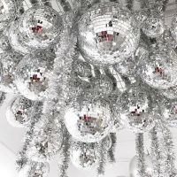 【CC】 metallic chrome foil balloon retro 80s 90s silver theme disco balloons birthday party decoration Wedding