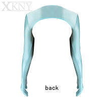 XCKNY Silk Smooth Long Sleeve Tights Sexy Gloss Decorative s Sexy Mix And Match Backless Yoga Swimsuit Party s