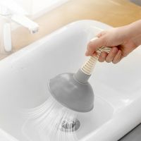 【LZ】 Heavy Duty Toilet Plunger With Holder Non-slip Toilet Cleaner Brush Household Bathroom Sink Drain Cleaning Supplies