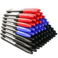 8 Pcs/Set Permanent Marker Pen Fine Point Waterproof Ink Thin Nib Crude Nib Black Blue Red Ink 1.5mm Fine Color Art Marker Pens