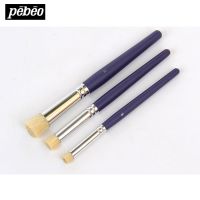 3pcs/set hight quality Pebeo Bristles brush Fabric /Deco paint stencil brush handmade DIY pen stamp pen textile pigment