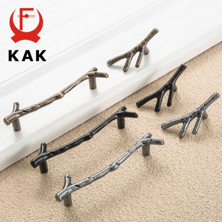 lz-kak-10pcs-tree-branch-furniture-handle-96mm-128mm-black-silver-bronze-kitchen-cabinet-handles-drawer-knobs-door-pulls-hardware
