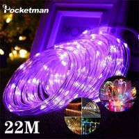 ◕ 22M 200LEDs Solar Light String Outdoor Waterproof for Garden Decoration Solar Powered Lamp Rope Strip Fairy Lights Christmas Wedding