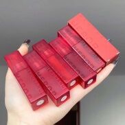 Son Kem Lì Herorange Nhung Mịn Không Thấm Nước Thiết Kế Vỏ Đỏ Vuông