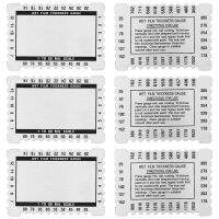 6 Pieces Dual Scale Wet Film Thickness Gauge Comb 1-80 Scale for Resins