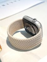 2023 Original ▧✣ Tali Lingkaran Tunggal Kepang untuk Tali Jam Tangan Apple 44Mm 40Mm 45Mm 41Mm 49Mm 42Mm 38Mm Gelang Elastis Nilon Seri IWatch 3 5 SE 7 8