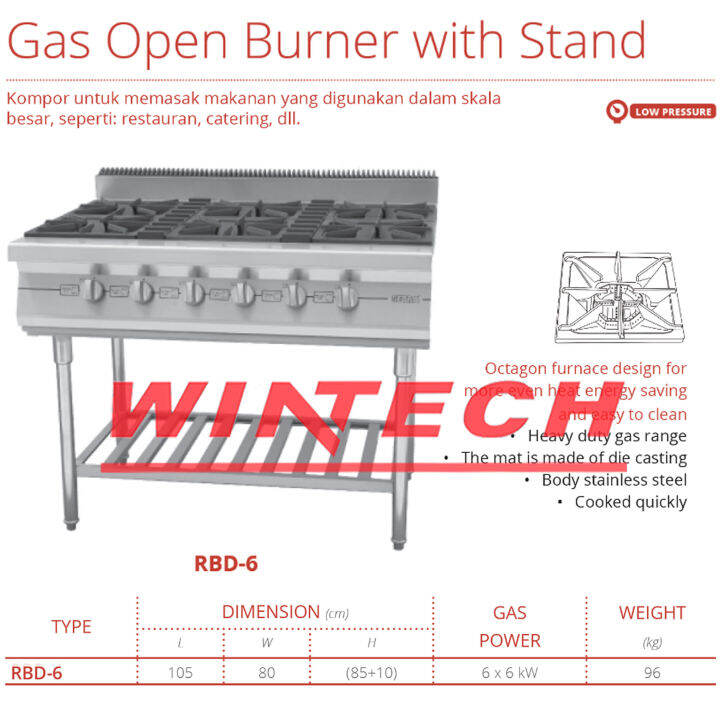 Getra Rbd Gas Open Burner W Stand Kompor Tungku Standar Resto Lazada Indonesia