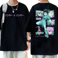 Anime Hunter X Hunter Killua Zoldyck T-shirt for Mens s Harajuku Kurapika Tshirt Cartoon Graphic Top Tees Short Sleeve XS-4XL-5XL-6XL