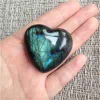 1PC Labradorite Palm Stone Quartz Gemstone Heart Shape Crystal Stone Gemstone Ornament Home Decorarion Valentines Day Gift Exterior Mirrors