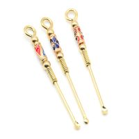 New 1pc Ear Spoons Ear Wax Remover Curette Cleaner Keychain Pendants Retro Brass Portable Ear Cleaning Tool Ear Pick