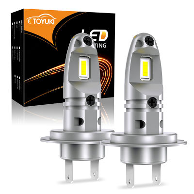 TOYUKI 2Pcs H7 Led Headlight Bulb 12000LM Fanless for Car Led Lamp 1:1 Mini H7 Led Fog Lights DRL 8 Pcs Csp 7035 6000K White 12V