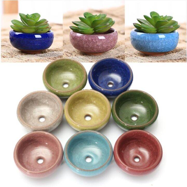 IceCrack Glaze Flower Ceramics Crafts Flower Pots Planters Plant Pot