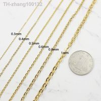 5 Yards 316L Stainless Steel Flat Link Cable Bulk Chain 1mm 1.5mm 2mm 2.5mm 3mm for DIY Necklace Jewelry Making Findings Crafts