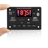 12V Bluetooth 5.0 MP3 Player Decoder Board 2X40W Car Amplifier FM Radio Module Support TF USB AUX Handsfree Call Record