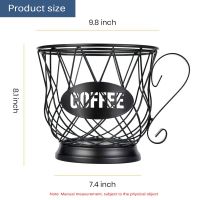 Coffee bean pod holder multi-purpose Kcup storage rack for counter bar cabinet-black