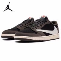 2023 HOT [Original] ΝΙΚΕ A J 1 x T- S- Joint LOW O- G- S- P- Basketball Shoes Barb Dark Brown Mens And Womens Skateboard Shoes {Free Shipping}