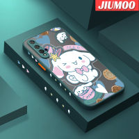 เคส JIUMOO สำหรับ Huawei Nova 5T Honor 20 Pro ลายการ์ตูนลอเรลซุกซนสุนัขขอบสี่เหลี่ยมด้านข้างบางดีไซน์ใหม่มีน้ำค้างแข็งโปร่งใสกันกระแทกเคสมือถือแข็งปลอกซิลิโคนกล้องคลุมทั้งหมดเคสนิ่มสำหรับปกป้อง