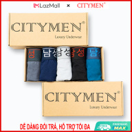 Hộp 5 quần lót nam CITYMEN lưng Hàn cao cấp vải cotton mềm mại co dãn thumbnail