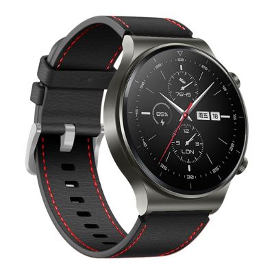 [ร้อน] เปลี่ยนสไตล์ทางการของสายหนังแท้สำหรับนาฬิกา Huawei GT 2 Pro/gt สาย2e สายนาฬิกาหนังกำไลข้อมือ