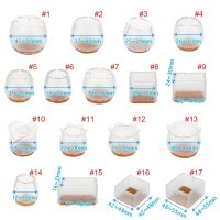 ◇ 12Pcs Chair Leg Caps Assorted Round Square Rectangle Silicone Floor Protector Furniture Table Feet Covers