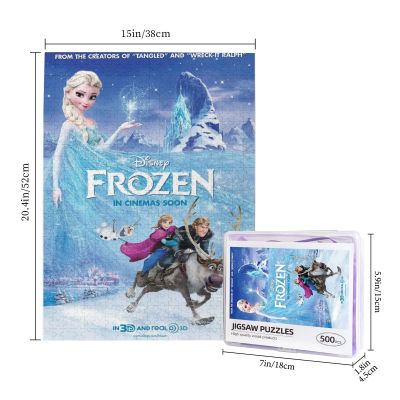 Disney Frozen Wooden Jigsaw Puzzle 500 Pieces Educational Toy Painting Art Decor Decompression toys 500pcs