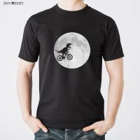 Short Sleeve Tee Men Dinosaur Bike And Moon Retro 80S Funny Vintage T Shirt Oversized Casual T-Shirt Men Top 【Size S-4XL-5XL-6XL】