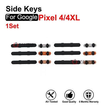 สำหรับ Google Pixel 4 XL ปุ่มแป้นสัมผัส4XL ข้างปริมาณปุ่มเปิดปิดส่วนเปลี่ยนปุ่มใช้สำหรับโทรศัพท์ขาวดำส้ม