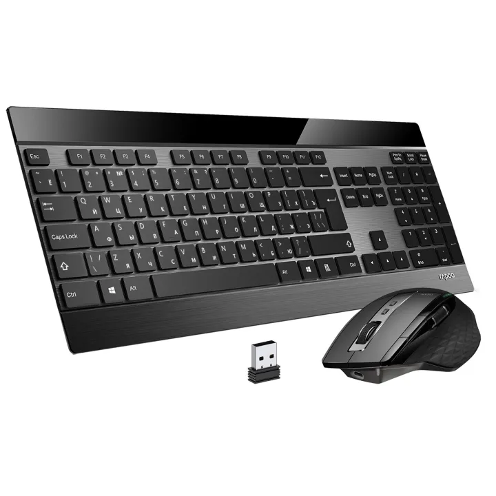 Rapoo 9900M Ultra-Slim Russian Keyboard And Mouse Combo Multi-Mode ...