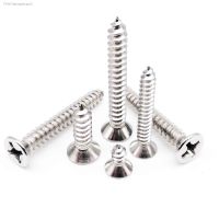 ☌❂❧ 50X M1 M1.2 M1.4 M1.7 M2 M2.6 M3 M3.5 M4 Micro Small 304 stainless steel Cross Phillips Flat Countersunk Head Self tapping Screw