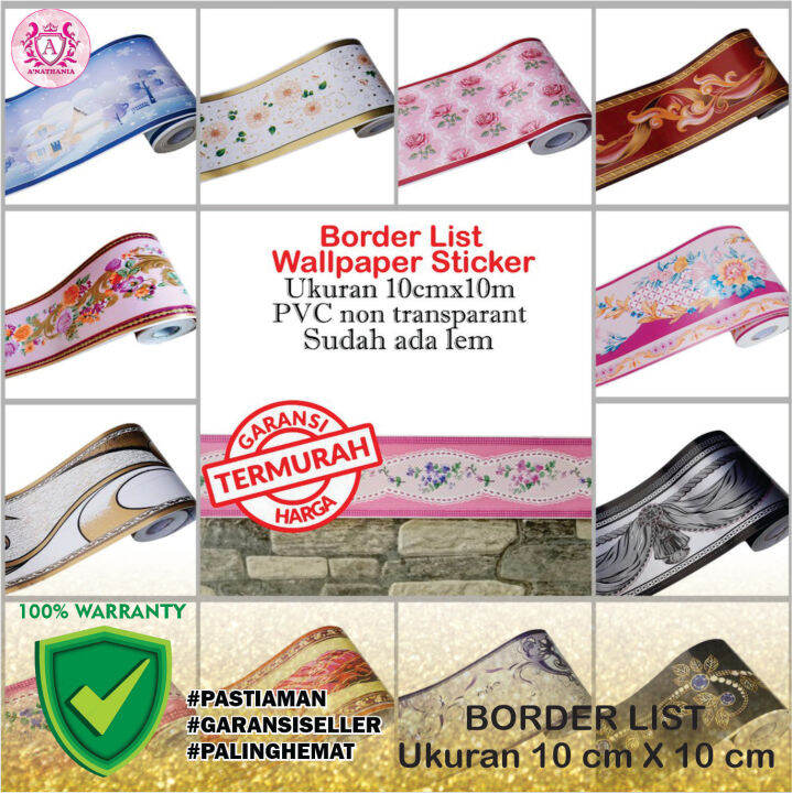 RUMAH MEWAH!!! Wallpaper Sticker Border List Tembok Uk.10cmx10m