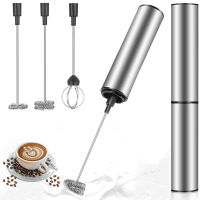 Viboelos Handheld Electric Milk Frother Stainless Steel Electric Blender Coffee Maker Whisk Powder Mixer USB Rechargeable