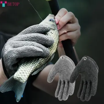 Fisherman Professional Catch Fish Gloves, Fishing Glove, Fishing Puncture  Proof Gloves, Anti-Slip Fishing Gloves(Black)