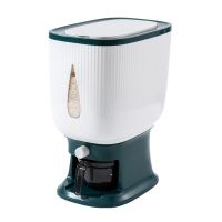 10Kg Automatic Rice Dispenser with Rinsing Cup Smart Rice Dispenser Rice Storage Rice Bucket Household Rice Box