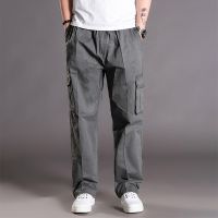 Thoshine Brand Men Casual Cargo Pants 95% Cotton Multiple Pockets Thin Trousers Loose Streetwear Plus Size