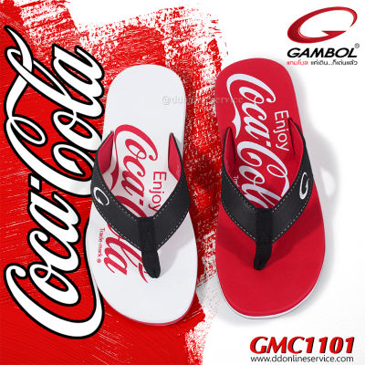 GAMBOL รองเท้าแตะผู้ชาย รองเท้าแตะหูหนีบ รองเท้าแฟชั่น รองเท้าแตะลายโค้ก รองเท้าลำลองผู้ชาย รุ่น GCW11001 / GCM11001 ( ไซส์ 36-44)