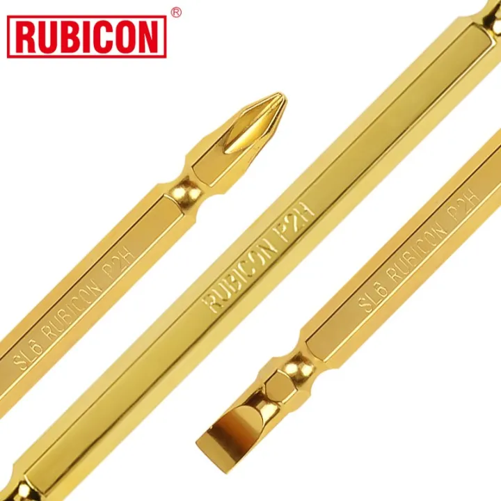 rubicon-65-75-mm-length-phillips-10pcs-magnetic-electric-screwdriver-cross-wind-head-s2-steel-screw-driver-bit-sets-sl2-p2h-screw-nut-drivers