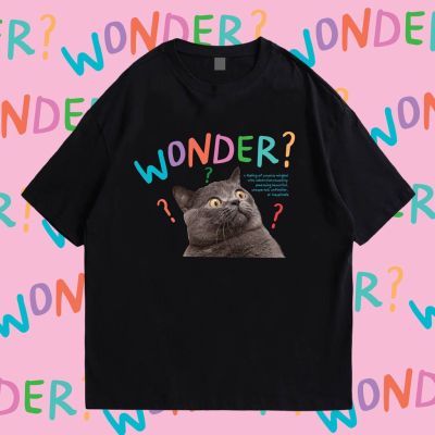 DSL001 เสื้อยืดราคาถูก (มีของพร้อมส่ง)เสื้อยืดCOTTON 100% พรีเมี่ยม wonder cat เสื้อยืดผู้ชาย  เสื้อผู้ชายเท่ๆ เสื้อผู้ชายวัยรุ่น