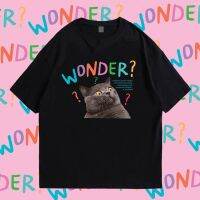 2023 new(พร้อมส่งเสื้อเฮีย) เสื้อยืด wonder cat COTTON 100 พรีเมี่ยม