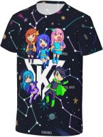 Anime Print Teens Short Sleeve T-Shirts Casual Tops for Teens Boys Girls Summer