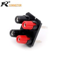 ♈ 4pc 4Pin WP External Banana jack Speaker Amplifier Wire Clip Audio Socket WP4-10A 4Pole LED Spring Terminal Switch