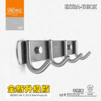 VIBORG Solid 304สแตนเลสห้องน้ำผ้าเช็ดตัวผู้ถือผ้าเช็ดตัวผ้าเช็ดตัว Hook Robe Hook หมวก Coat Hook Hanger (4-ตะขอ)