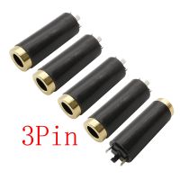 5Pcs 3.5mm 3 Pole Stereo Female Jack Audio Headphone Wire Connector Welding 3.5 Audio Socket Earphone DIY