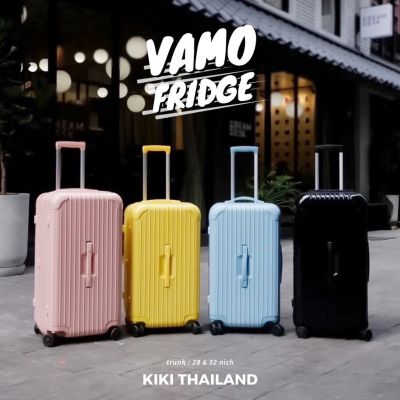 (11.11เริ่มส่ง14.11✨)(ประกัน5ปี) กระเป๋าเดินทางทรง trunk รุ่น ✨ Vamo Fridge ✨ขนาด24/30/32นิ้ว สีสวย จุของได้เยอะ by KiKi Thailand