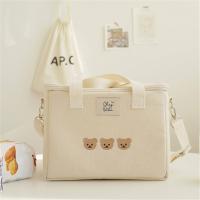 hot！【DT】۩✻◘  Ins Canvas Large Capacity Insulation Handbags Multifunctional Thermal WY388